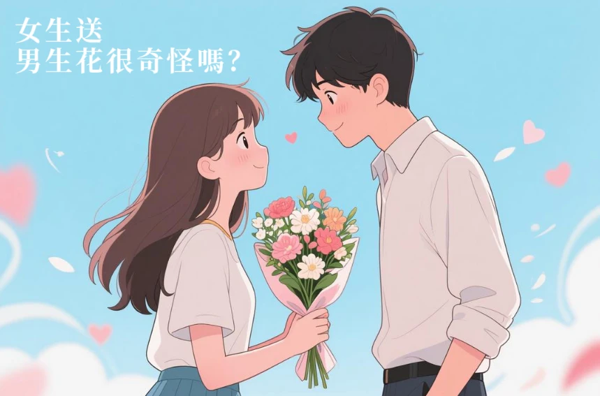女生送男生花很奇怪嗎?